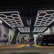 LED HEXAGON HONEYCOMB LIGHT CAR DETAILING GARAGE WORKSHOP CAR WASH LIGHT