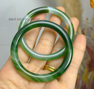 Vòng tay mã não bản tròn dành cho bé gái siêu dễ thương ni 44-ni45 ( xanh )