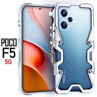 ZIMON Case for Xiaomi POCO F5 5G / F5 Pro 5G Metal Frame Bumper Fashion Shockproof Phone Shell