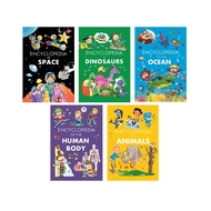 5 Books Gift Set Encyclopedia Collection for Kids on Space Dinosaurs Oceans Animals Human Body