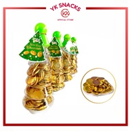 YK / 100pcs Christmas Tree Choco Cocoa Milk Chocolate Coin