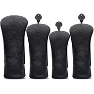 Golf Wood Cover Textured Planet Club Protection 1/3/5/UT Wood Head Set PU Waterproof Cap Cover