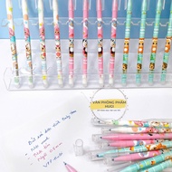 Box of 12 cute Baby Three Erasable gel pens (Blue/Purple ink) 0.5mm nib, dark and even ink