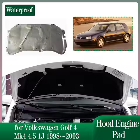Car Hood Engine Insulation for Volkswagen VW Golf 4 Mk4 4.5 1J 1998~2003 Soundproof Heat Cotton Line