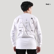 Badger T-shirt Long Sleeve CORDINATE White