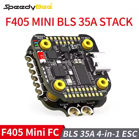 F405 MINI SpeedyBee F405 Mini Stack Flight Controller FC BLS 35A V2 3-6S 20x20 4-in-1 ESC Dual BECs 