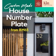 KIN - Customized Modern House Number Plate Stainless steel 304 with lighting