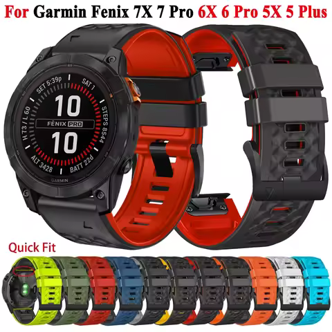 For Garmin Fenix 7X 7 Pro 6 6X Pro 5X 5 Plus Sapphire Solar Watch Strap Bracelet Quick Release 26mm 