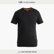 [Icebreaker] Men's Round Neck Short-Sleeved Top (Pocket) -200-The North Face Co-Branded (IB0A56VV)
