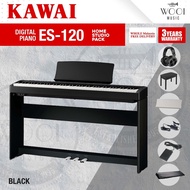 Kawai ES120 Digital Piano 88 keys - Black (Package)