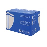 Medicos Sub Micron Surgical Face Mask ( Noir Black ) 4 Ply  50pcs