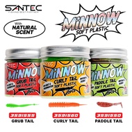 SANTEC - MINNOW/PADDLE/CURLY 50mm/55mm/60mm PVC SOFT PLASTIC LIGHT GAME AJING GAME