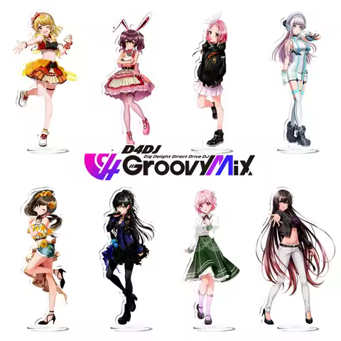 Hot Game D4DJ Groovy Mix Figures Togetsu Rei Aimoto Rinku Cosplay Cute Cartoon Acrylic Stand Model P