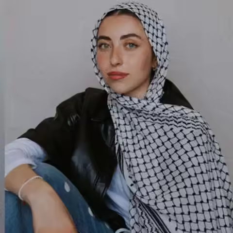 Palestine Scarf Hijab Keffiyeh Women Printed Chiffon Style Hijab Headband Headscarf Headwrap Muslim 