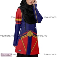 Baju Muslimah Murah Couple Set Plus Size Plain Kimyra Jersey Muslimah Blue and Red  Microfibre Baju Perempuan Baju Lelaki Dewasa 5xl Long Sleeve Jersey Muslimah Kanak Kanak