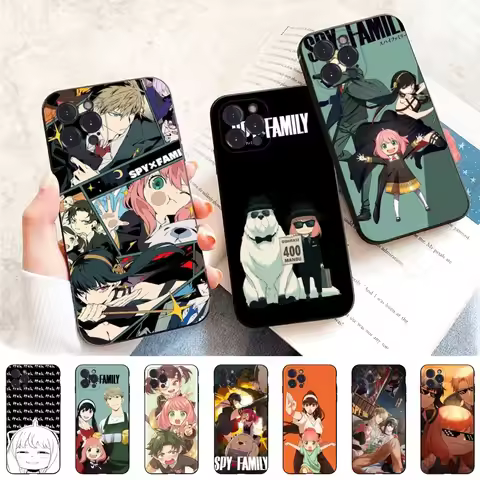 Cartoon SPY FAMILY Anime Phone Case Silicone Soft for iphone 15 14 13 12 11 Pro Mini XS MAX 8 7 6 Pl