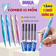Dolphin pencil nib 2B 2mm Buka pencil for writing and writing practice helps children hold the pen i