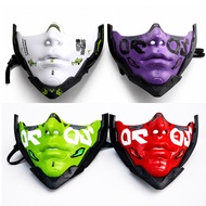 Cyberpunk Bionic Face Sci-Fi Mask Red Mask Technology Mask Unique Cyberpunk Mask