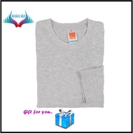 LONG SLEEVE Cotton T-shirt ~ OREN SPORT ~ CT54 Ash Grey