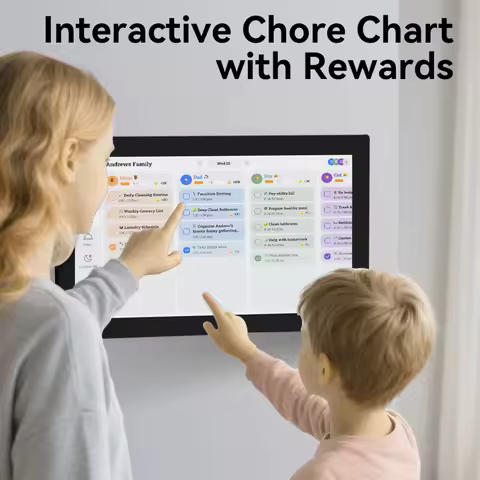 Divoom Times Frame Smart HD Screen | 15.6" DIY Digital Clock | Crypto Stocks Weather Calendar | Tech