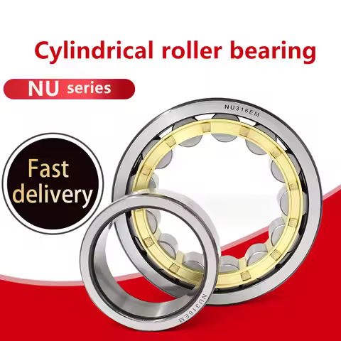 1 pc cylindrical roller bearing NU304 305 306 307 308 309 310 311 312 313 314EM