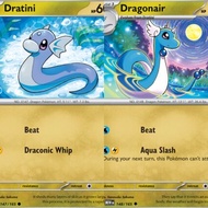 Pokemon Dratini Card - Dragonair DRAGON Gen1 MEW 151 TCG ENGLISH