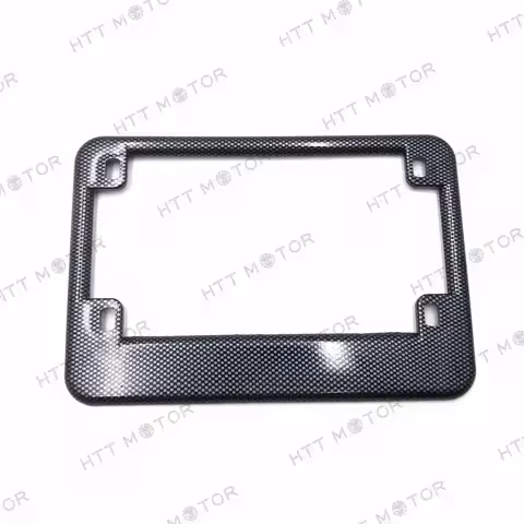 MOTORCYCLE License Plate Frame Fits 4"x7" Extra 1" Width Motorcycle Accessories Carbon Fiber
