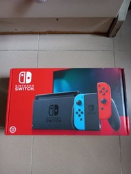 全新switch ns 任天堂 遊戲機 主機 1set 行貨 大電版 紅藍手制 未登記保用 有單