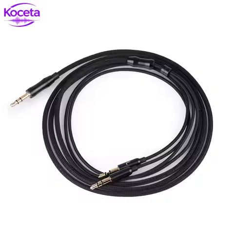 Koceta OFC Headset Cable 3.5mm To Double 3.5mm On-Ear Headphone Upgrade Replacement Cable Wire For H