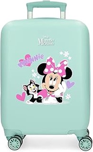 Joumma Disney Minnie & Figaro Cabin Suitcase, Blue, 33 x 50 x 20 cm, Rigid, ABS, Side Combination Lo