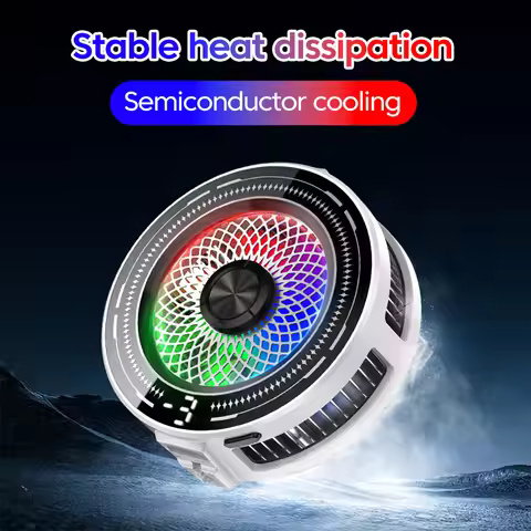 Phones Magnetic Cooler 3-gear Wind Speed With Lights Semiconductor Refrigeration Cool Down Digital D