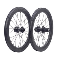 SILVEROCK SR38C Carbon Wheels 16in Plus 349 Disc Brake 38mm Clincher 6 Bolts or Centerlock for Gust Disc K3 Plus Folding Bike Wheelset