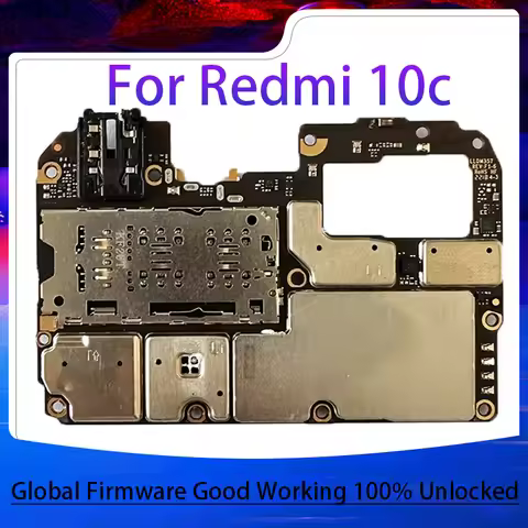 Global Version Original Motherboard For Xiaomi Redmi 10c Unlocked Mainboard 128GB 64GB Circuit Logic