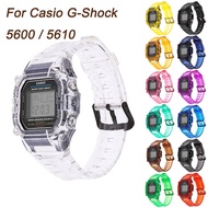 * Watchband + Case for Casio G-Shock DW-5600 GW-B5600 G-5600E G-5000 Tpu Transparent Replacement Band Bracelet Strap