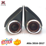 Tweeter หูช้าง+ลำโพงเสียงแหลมทวิตเตอร์โครงอะลูมีเนียม สำหรับ TOYOTA ALtis 2016-2017 สีดำประกอบพร้อมใช้งาน