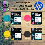 Ori HP 711 / 711B DesignJet T100 T500 Ink 29ml / 80ml ( Black 3WX01A / Cyan CZ130A / Magenta CZ131A 