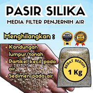 Pasir Silika Filter Air Media Penjernih Air Kotor Uk 1 Kg Untuk Air Kamar Mandi Sumur Ledeng Kolam