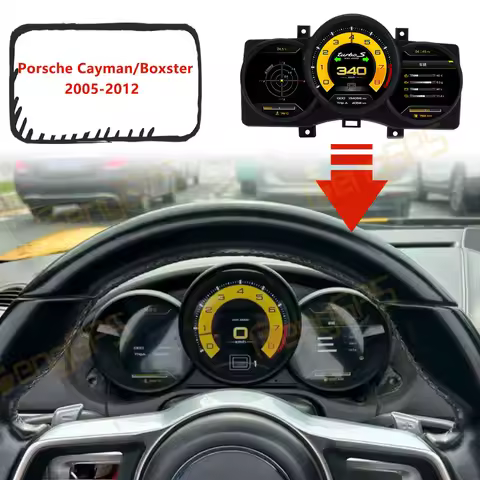 Car LCD Dashboard Digital Cluster For Porsche Cayman/Boxster 2005-2012 981.1-987.2 Virtual Cockpit I