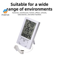 Pcbfun Digital Indoor/Outdoor Thermometer and Hygrometer with °C/°F Switching with 1.5m Probe Sensor