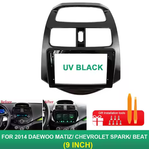 9" UV Black Android Car Radio for 2014 Daewoo Matiz Chevrolet Spark Beat GPS Stereo