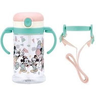 日本 Skater - 迪士尼Mickey米奇嬰兒用吸管杯折疊手柄&肩背式兩用型[370毫升]