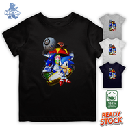 Baju Sonic the hedgehog rival baju Sonic budak Cartoon Unisex Tshirt Game Budak Kids Boy T-shirt Sho