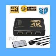 全新 現貨 HDMI Switch 5入1出 4K支授 附遙控器 分插器合適不同產品