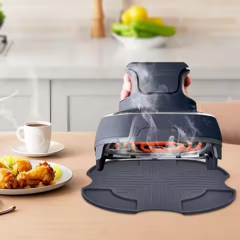 Silicone Heat-Resistant Mats Reusable Fireproof Hot Pads Anti-Slip Kitchen for Ninja Crispi Glass Ai