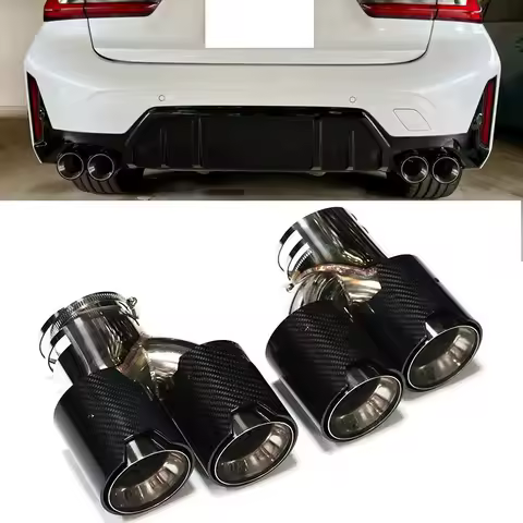 Quad Exhaust Tip For BMW G20 G21 M340i G22 G23 G26 M440i G42 M240i M Performance Exhaust Pipe Muffle