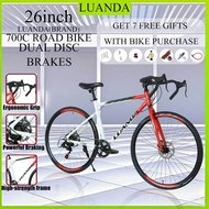 Aluminum alloy Road Bike 7 speed 23C High carbon steel bike Men & Women Durable City Commuter Light