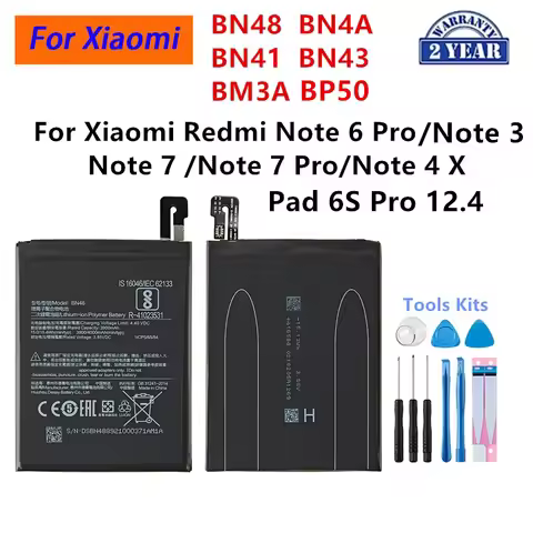 BN48 BN4A BN41 BN43 BM3A BP50 Brand New Battery For Xiaomi Redmi Note 6 7 Pro/Note 3/ Note 4 4X /MTK