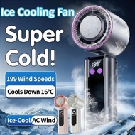 199-Speed Semiconductor Refrigeration Portable Handheld Cooling Fan Kipas Tangan Foldable Turbo Mini