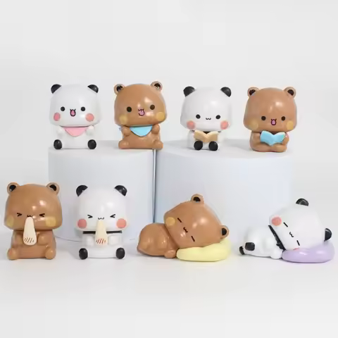 Genuine Anime Yier and Bubu Action Figures Blind Box Kawaii Bubu Dudu Figures Desk Decor Ornament Su