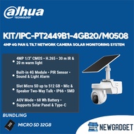 DAHUA KIT/IPC-PT2449B1-4GB20/M0508 4MP 4G PAN & TILT NETWORK CAMERA + SOLAR PANEL MONITORING SYSTEM 